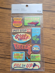 Recollections Road Trip Sticker Sheet 12 pieces