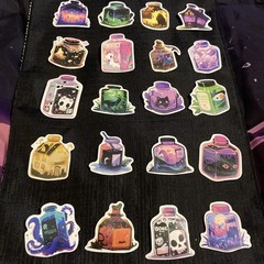 20 Spooky Magical Fantasy Potion Bottle 2”-3” Stickers