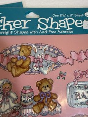 Vintage Frances Meyer Baby Stickers Jumbo Girls 8 1/2 x 11 Scrapbook USA Lot 2
