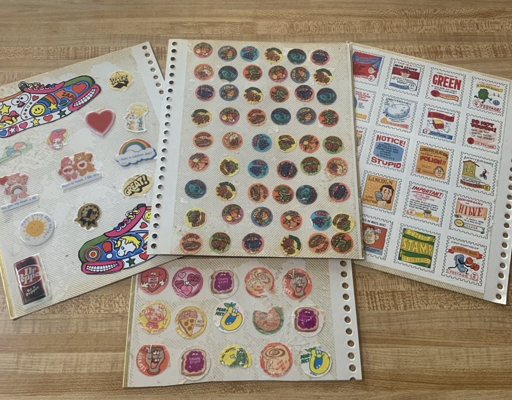 Vintage Scratch Sniff Sticker Lot Sheets 160+ Stickers Trend, Gordy’s And MORE