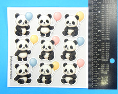 Pandas & Pastel Balloons Sticker Sheet