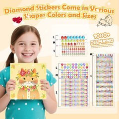 Gem Art Sticker Kit,Diamond Art Sticker Crafts for Kids Ages 412