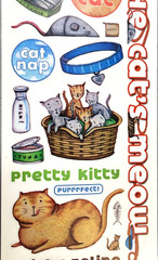 American Traditional Designs Cat’s Meow Clear Stickers 2003 Vintage Scrapbook