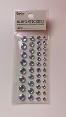 Darice Rhinestone Craft Bling Stickers Iridescence Color 42 pieces