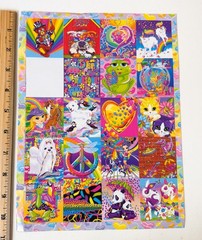 Large Lisa Frank Sticker Sheet 19 Stickers