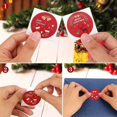 2.5/3.8CM Christmas Stickers Merry Happy Xmas Labels Gift Craft Box Sticker 500