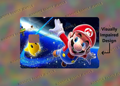 Mario Fan Art Credit Card Decal Visually Impaired Design