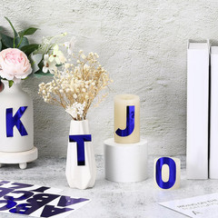 232 Pcs 24 Sheets Blue Large Letter Stickers Alphabet Letter Stickers 2.5 Inch S