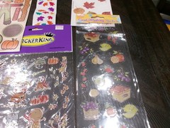 Mixed Lot Of Thanksgiving/Fall Theme Stickers, Scrapbooking/Crafts, New & Used
