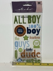 Scrapbooking Stickers by Sticko All Boy Little Dude Guys Theme