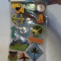 Vacation Travel Theme Scrapbook Stickers/Embellishments Sealed 3 Pack/220+ Pcs
