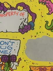 90’s Vintage Post-it Removable Sticker Sheet Monsters Do Not Disturb Beware 1990