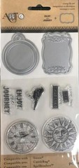 New MOMENTA ART C clear rubber stamp & die SET ENJOY the JOURNEY free USA ship