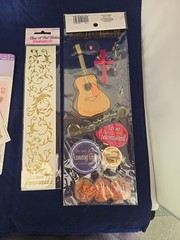 Various Scrapbooking Stickers & Metal Sticker Lot Of 14