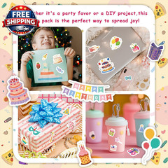 300PCS Happy Birthday Stickers, Birthday Stickers for Kids and Adults, Birthday