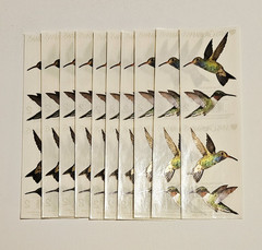 Mrs. Grossman’s Stickers Lot of 10 Strips ~Hummingbirds Photoessence~ 2011