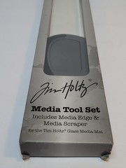 Tim Holtz Media Tool Set w/ Edger & Scraper for Glass Media Mat 2124E NEW