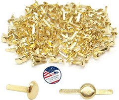 200 alfileres dorados redondos para scrapbooking, sujetadores papel 0.24 x 0.5»
