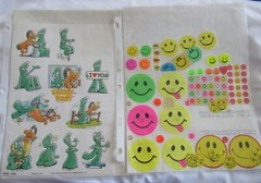 SMILES/GUMBY & DISNEY TOO STICKERS VINTAGE VARIOUS BRANDS MULTIPLE SHEETS