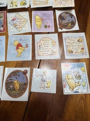 Large Lot Of Classic Winnie The Pooh Stickers And Cards Vintage Hallmark Disney