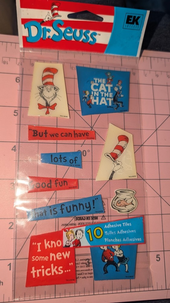 Ek success Dr Seuss The Cat In The Hat Tiles Stickers