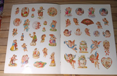 Vintage Victorian Valentine Stickers Book 1986 78 Full Color Roses Cupids Love