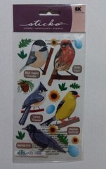 Sticko Stickers- U.S. Birds Chicadee Finch Crow Goldfinch Titmouse Birdwatching