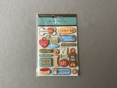 Dog Themed 3 Dimensional Stickers-Sheet: 6” X 4 3/4” & Includes 13 Stickers, New