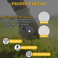 150 Dots 0.25″ White Reflective Dot Stickers for Golf Club & 150 Dots