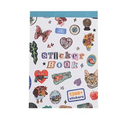 Girl’s Korean Sticker Book, Food and Daily Life Theme – 1300+ Cute Dream Blue