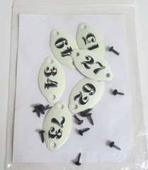 3 New CLOSE TO MY HEART Foundry NUMBER PLATES Off-White Metal Embellishments