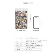 Prstincol Vintage Aesthetic Washi Stickers and Papers for Forest Nature