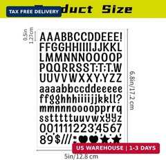 3040Pcs 20 Sheets Small Letter Number Stickers, 0.5inch Colorful Self-Adhesive V