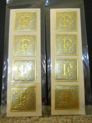 Fossler Foil Seals For Gift Wrap Tags Place Cards Envelopes 2 Pks Letters New