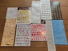 Huge Lot 46 Pack Alphabet Letters Numbers Symbols Fonts Styles Stickers Crafts J