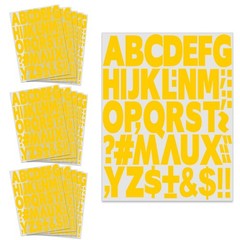 810x 2″ Yellow Iron-On Letters, Heat Transfer Alphabet for Sport Jersey DIY