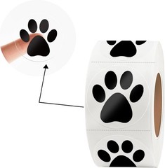 Paw Stickers, Clear Paw Prints Stickers, 500 Pcs 1 Inch Puppy Dog Paw Sticker…