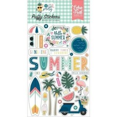 Summer Pool Party Sunshine Beach Vacation Ice Cream Echo Park Puffy Stickers
