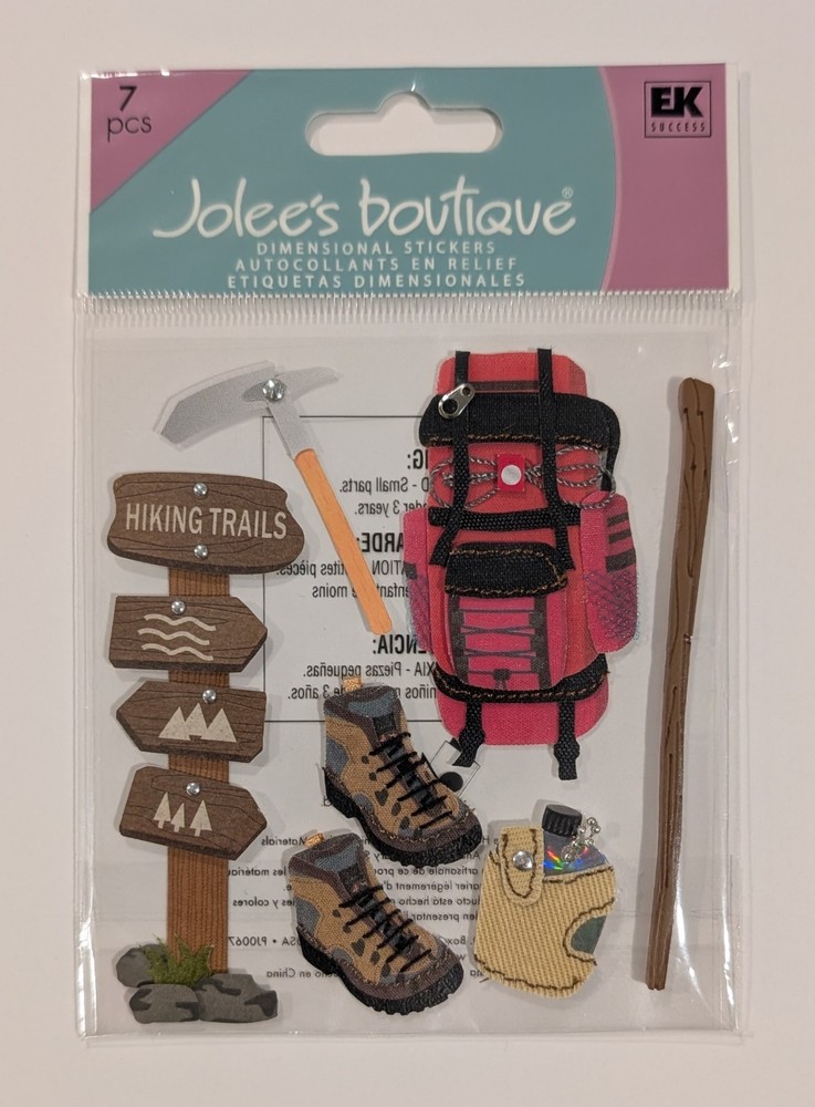 Jolee’s Hiking Backpacking Camping Scrapbooking Stickers