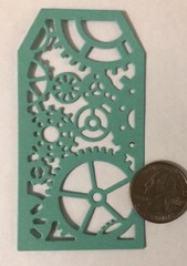 GEAR TAG Die-Cuts(4pc)Steampunk •Cogs•Metal•Sprocket•Earthtone •Machine•Antique