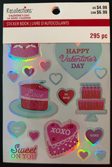 RECOLLECTIONS VALENTINE’S DAY STICKER BOOK 295 PC STICKERS 12 SHEETS ROMANCE
