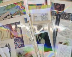 3LB+ Junk Journal Supply Ephemera Vintage Modern Lot Paper Unique Fabric READ..