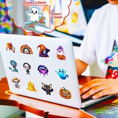 Halloween Stickers, 100Pcs Halloween Pumpkin Theme Stickers Bulk, Vinyl Waterpro
