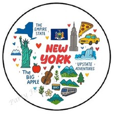 NEW YORK STATE ENVELOPE SEALS LABELS STICKERS PARTY FAVORS