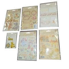 K&Company Dimensional Stickers Lot 6 Teddy Bears Floral Butterflies Nursery