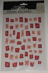 KeepSake Essentials Clear Epoxy Pastel Alpha Alphabet Letters Scrapbook Stickers