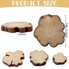 Gerrii 90 Pcs Irregular Wood Slices Log Slices for Centerpieces Small Unfinis…
