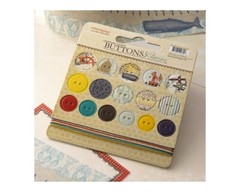 NEW Webster’s Pages Buttons & Twine YACHT CLUB Chipboard Buttons CB03