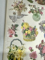 Forget Me Not Floral Flower Bouquet Stickers 4 Sheets Vintage Sealed