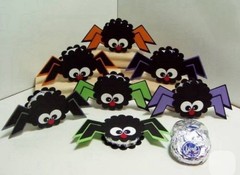 Halloween Spider Craft Kit Pre-Cut Paper Pieces for 40+ Spiders Classroom Party